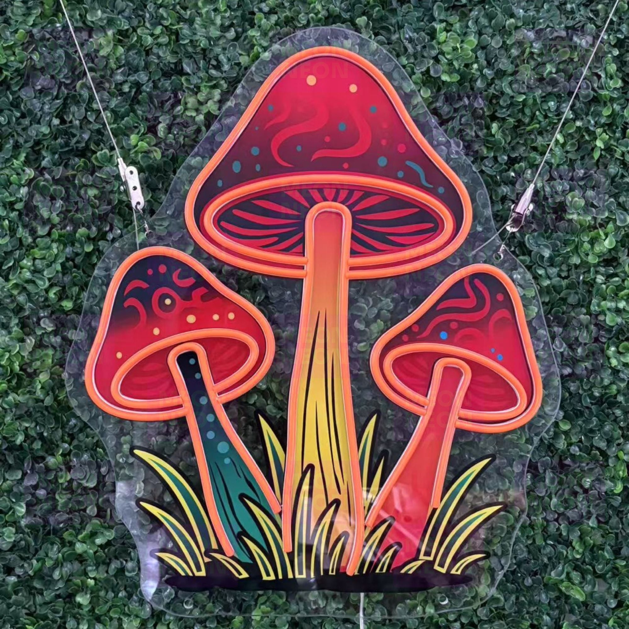 Cosmic Mushroom Garden LED Neon Sign - MEON NEON