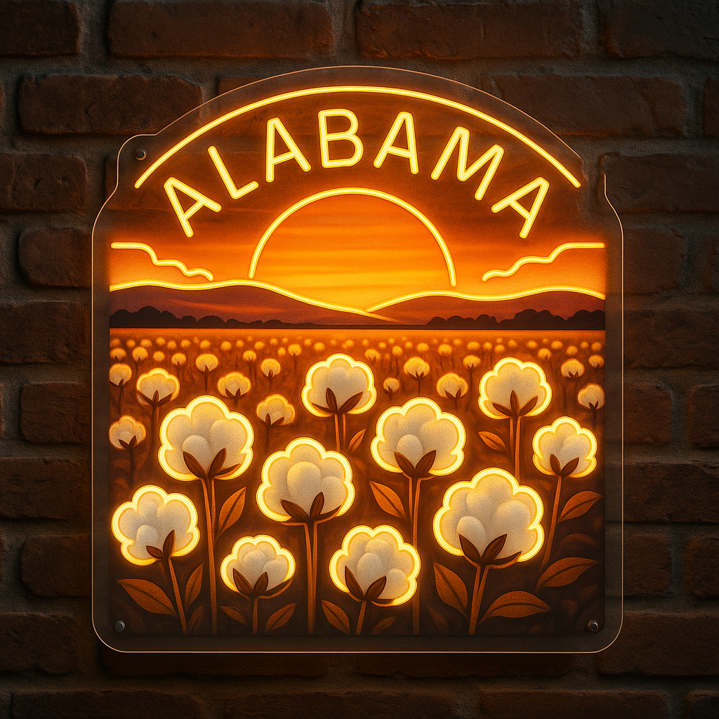 Cotton Field Sunset LED Neon Sign
