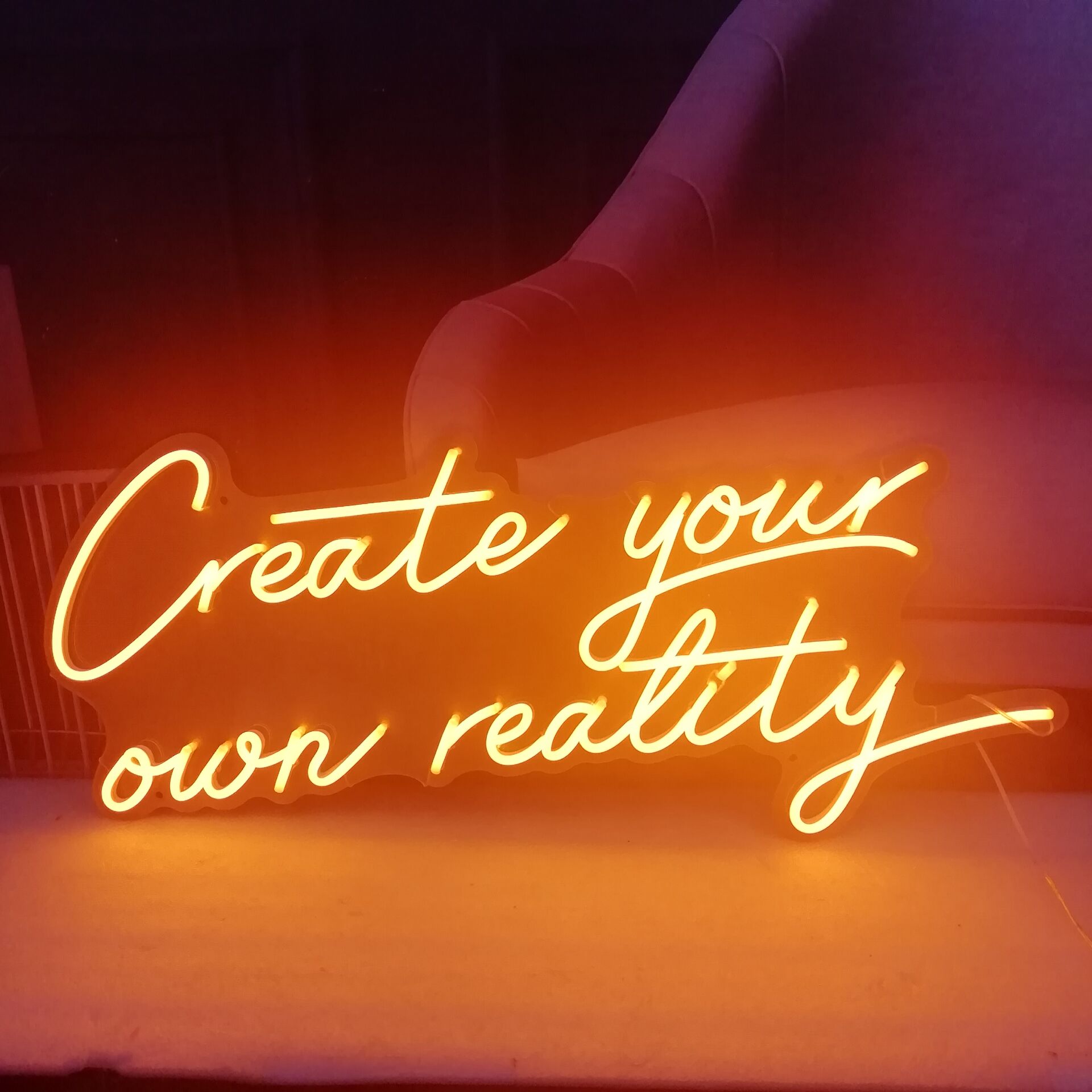 Create Your Own Reality LED Neon Sign in Hot Pink