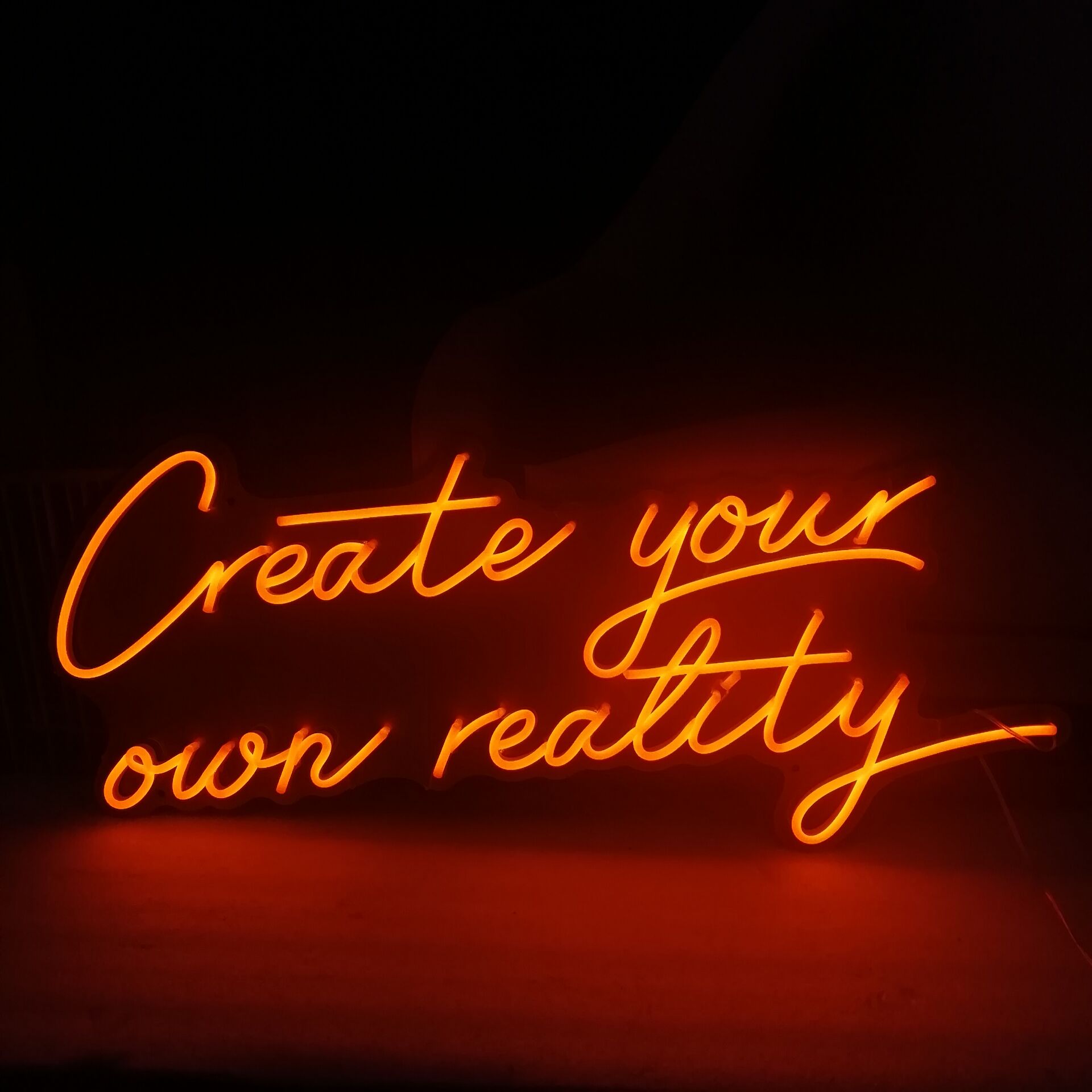 Create Your Own Reality LED Neon Sign in Light Pink
