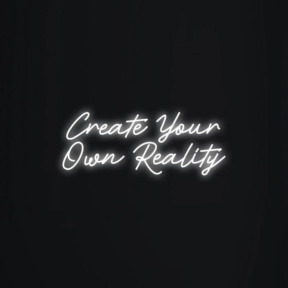 Create Your Own Reality LED Neon Sign in Orange