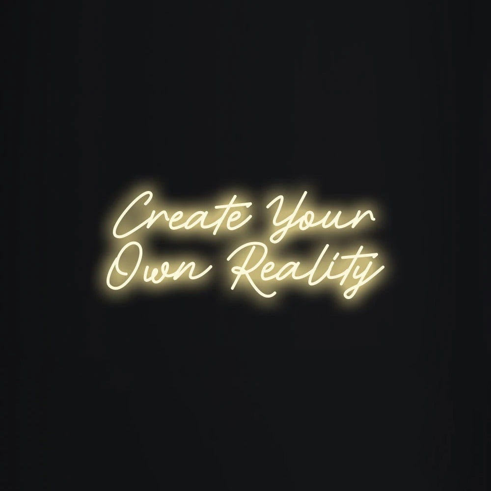 Create Your Own Reality LED Neon Sign in Purple