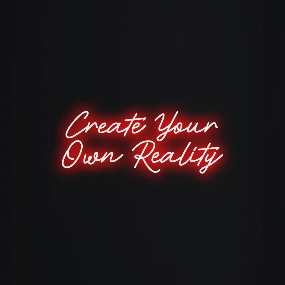 Create Your Own Reality LED Neon Sign in Yellow