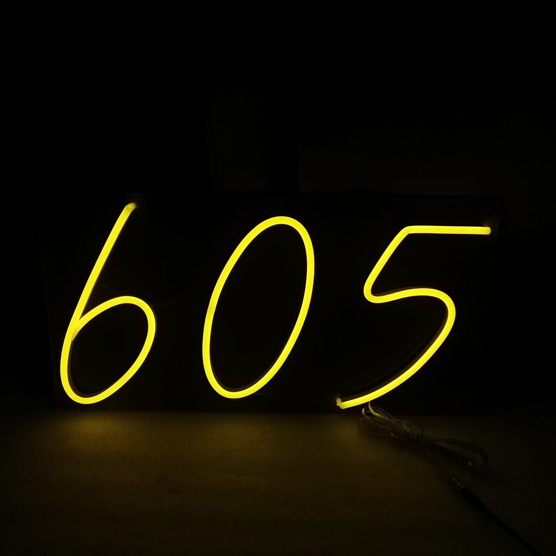 Custom Number LED Neon Sign in Hot Pink