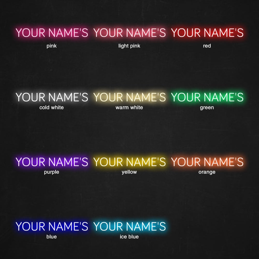 Custom Number LED Neon Sign in Warm White