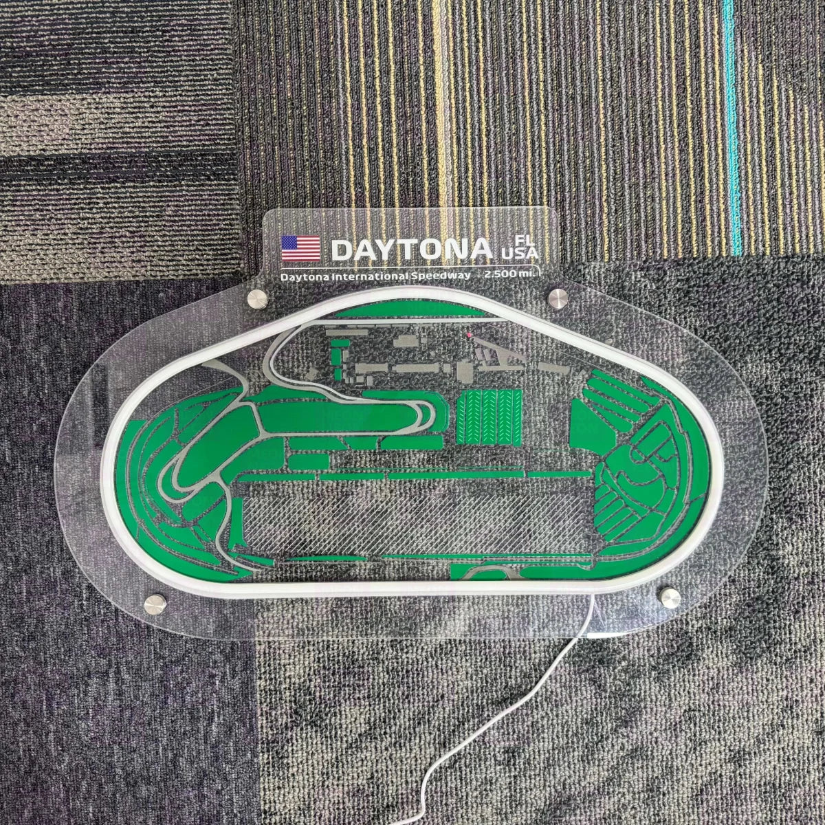 Daytona International Speedway Circuit Neon Light Strip Sign LED Acrylic Body Car Logo with Color Temperature Rating - LED Neon Sign