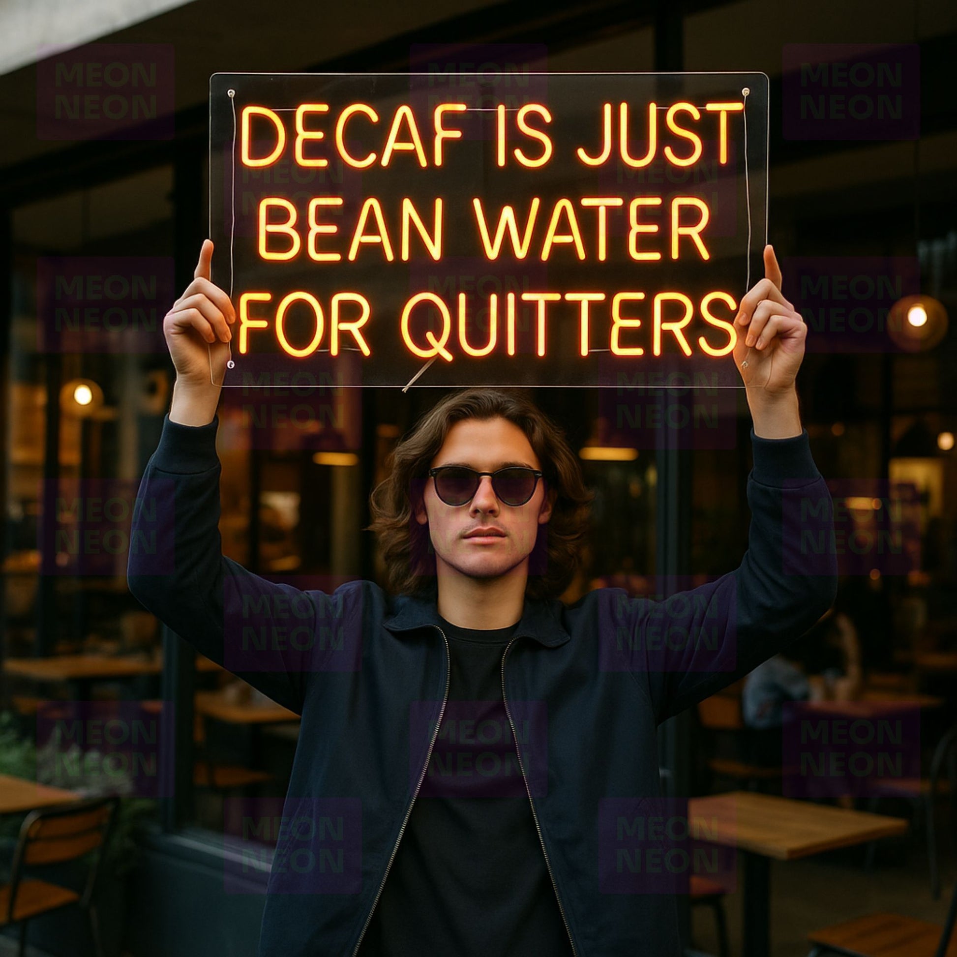 Decaf Is Just Bean Water For Quitters - LED Neon Sign - MEON NEON