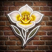 Desert Bloom Sego Lily LED Neon Sign