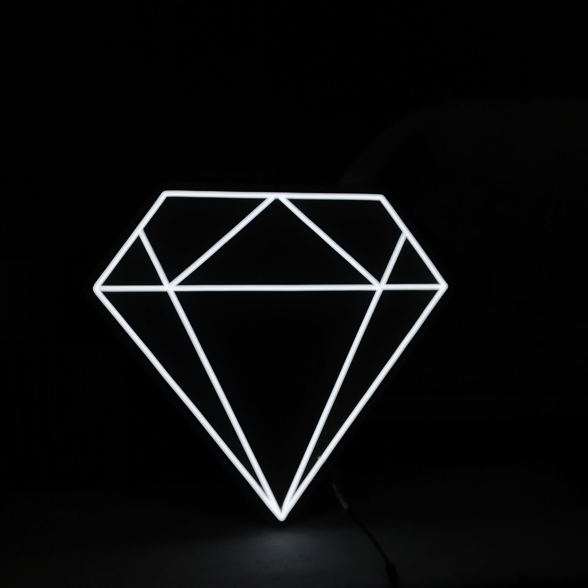 Diamond LED Neon Sign in Cool White