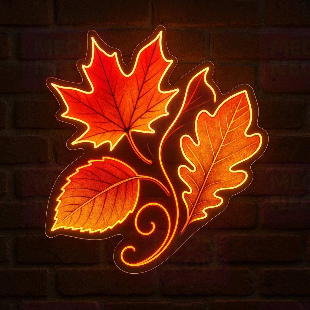 Fall Risk Neon Light Fall Foliage Leaf LED Neon Sign – MEON NEON