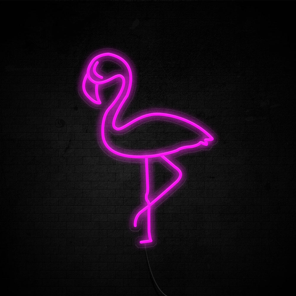 Flamingo LED Neon Sign (Style 1) in Pink