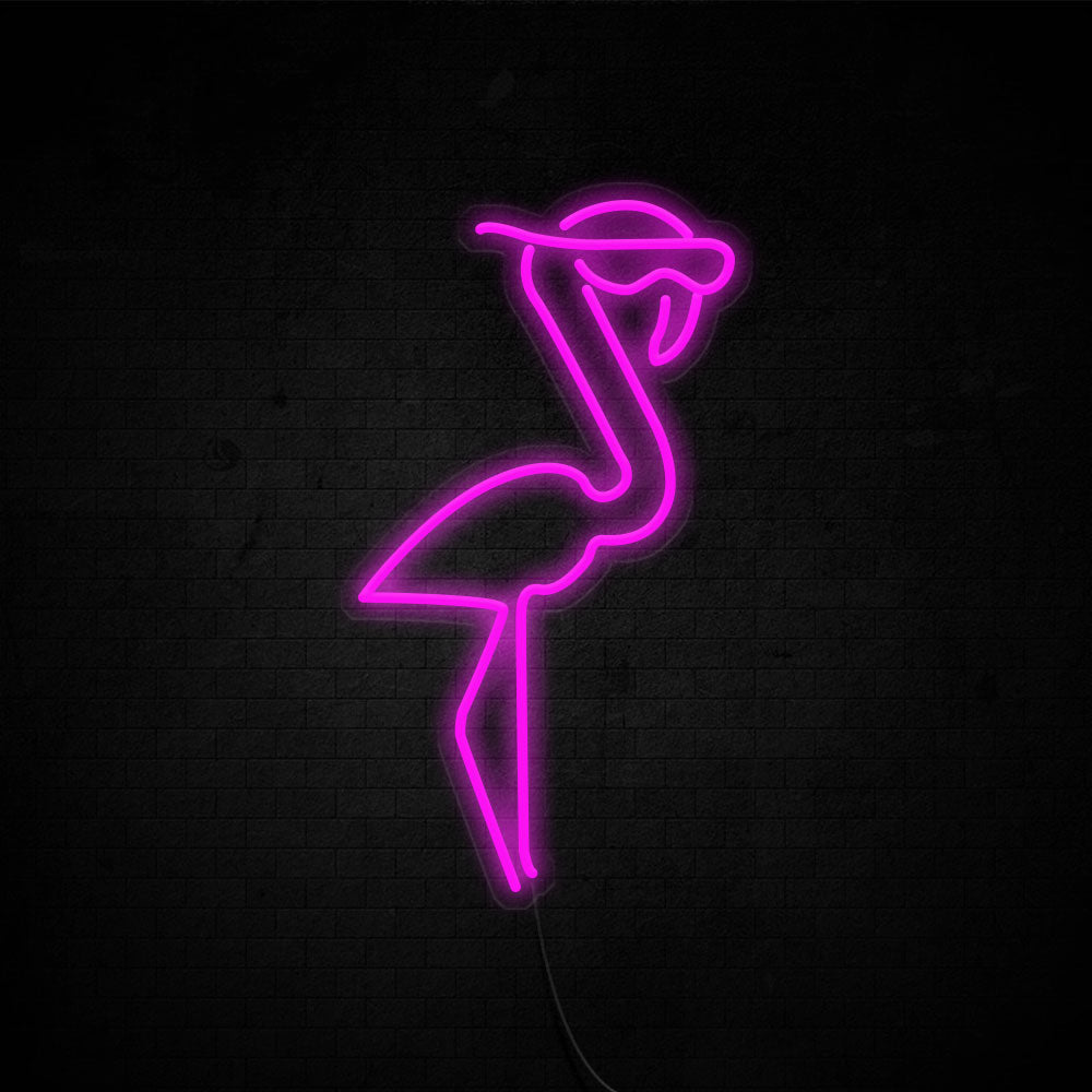 Flamingo LED Neon Sign (Style 2) in Pink