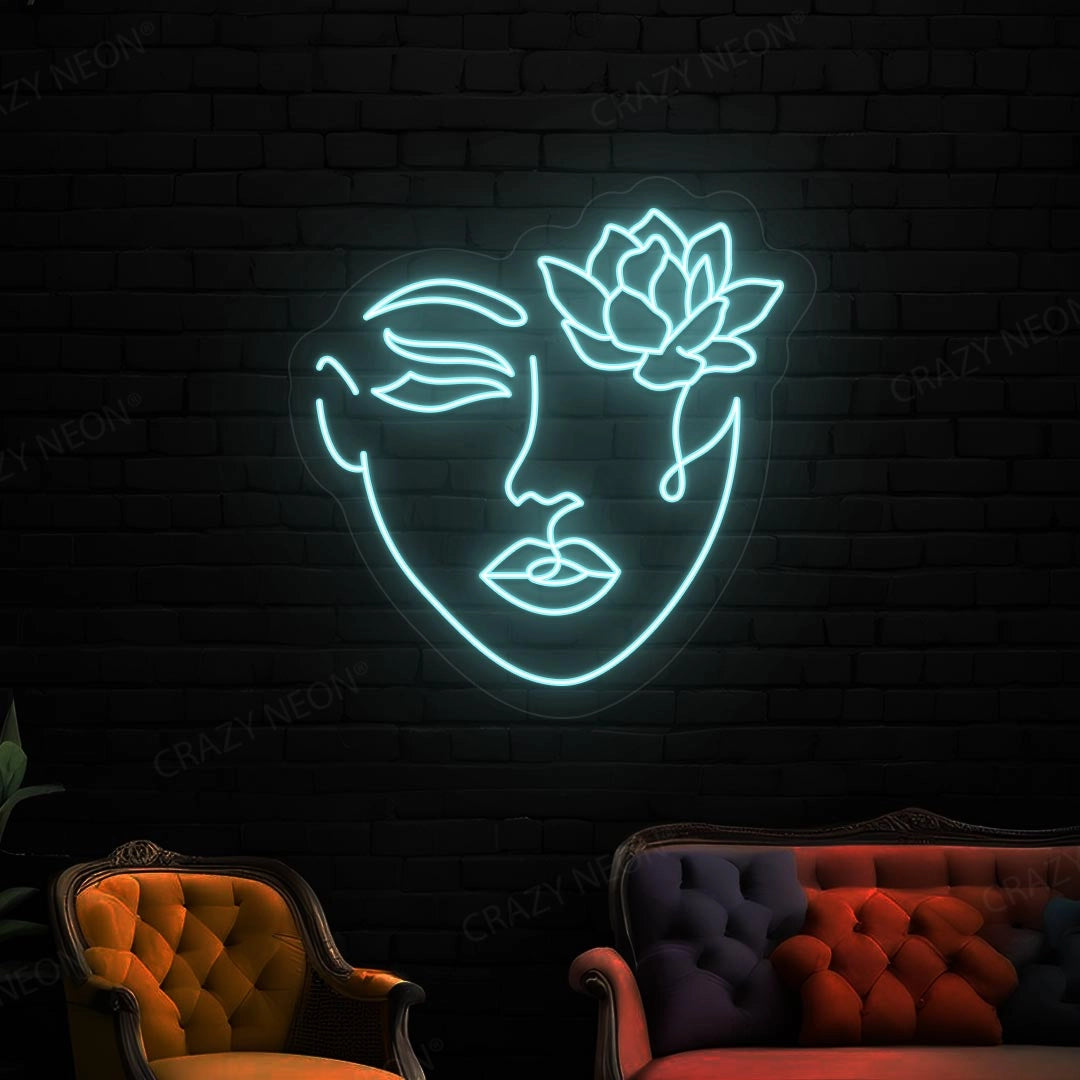 Flower With Face Neon Sign image 5