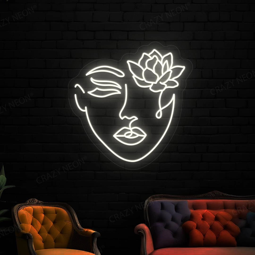 Flower With Face Neon Sign image 7