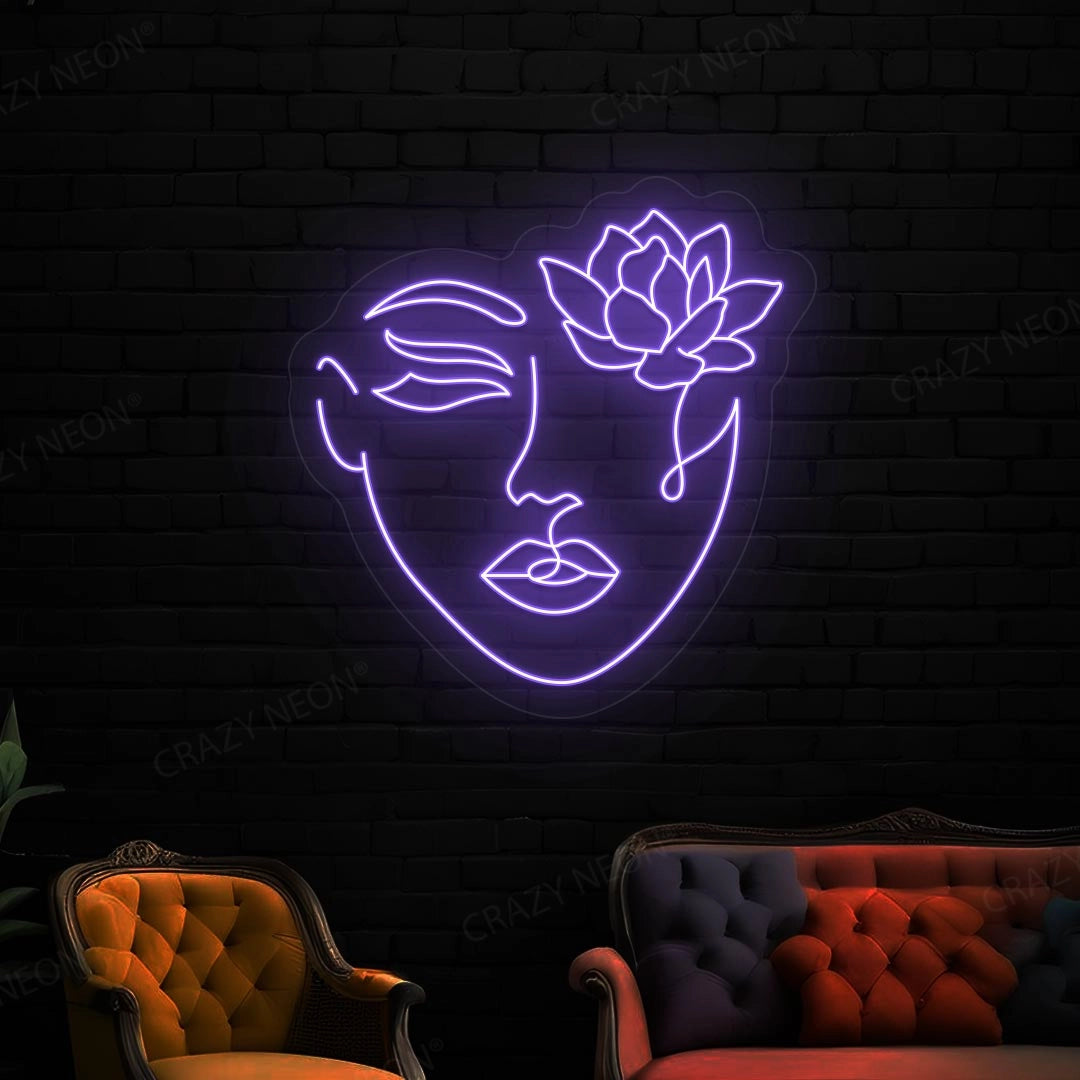 Flower With Face Neon Sign image 8