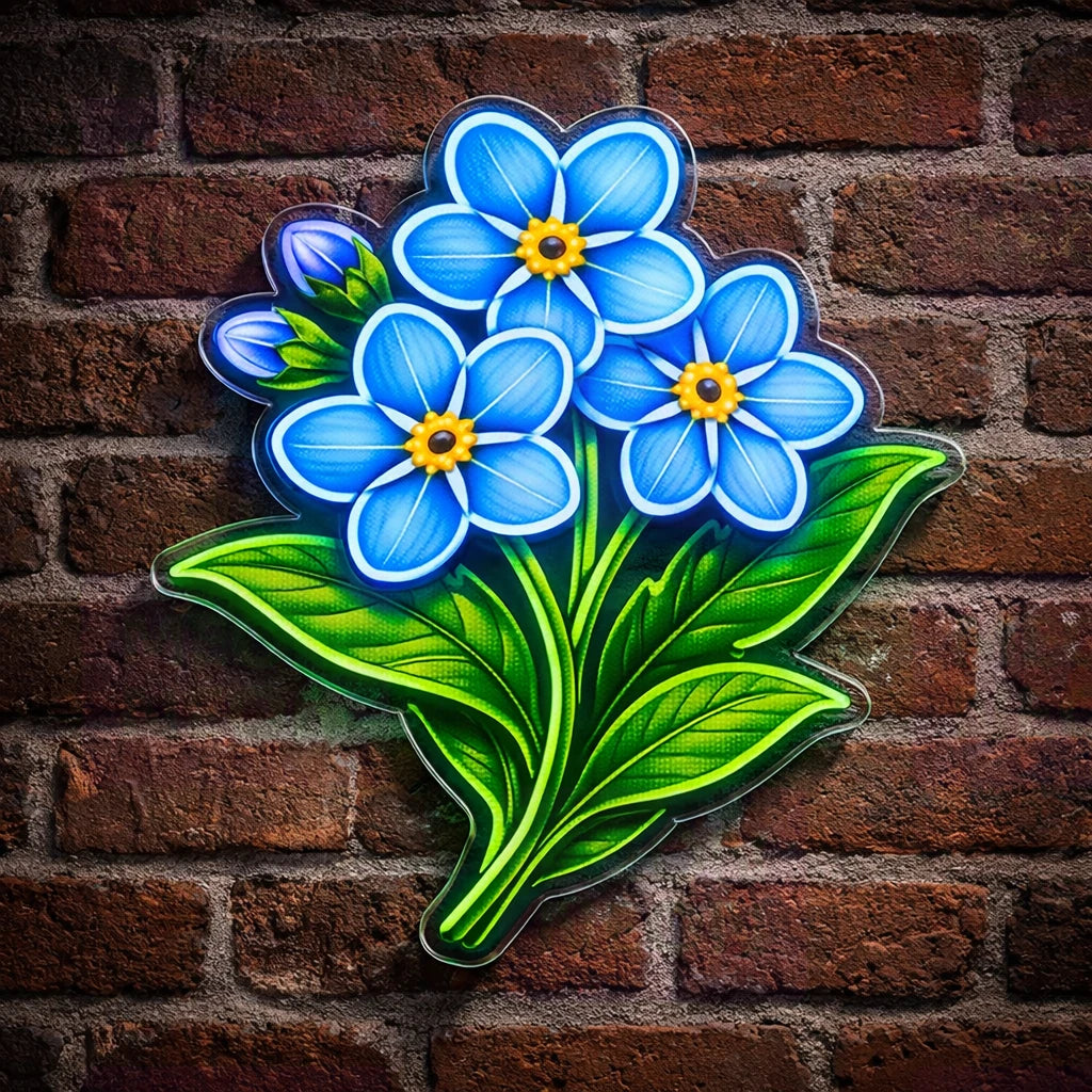 Forget-Me-Not Bloom LED Neon Sign