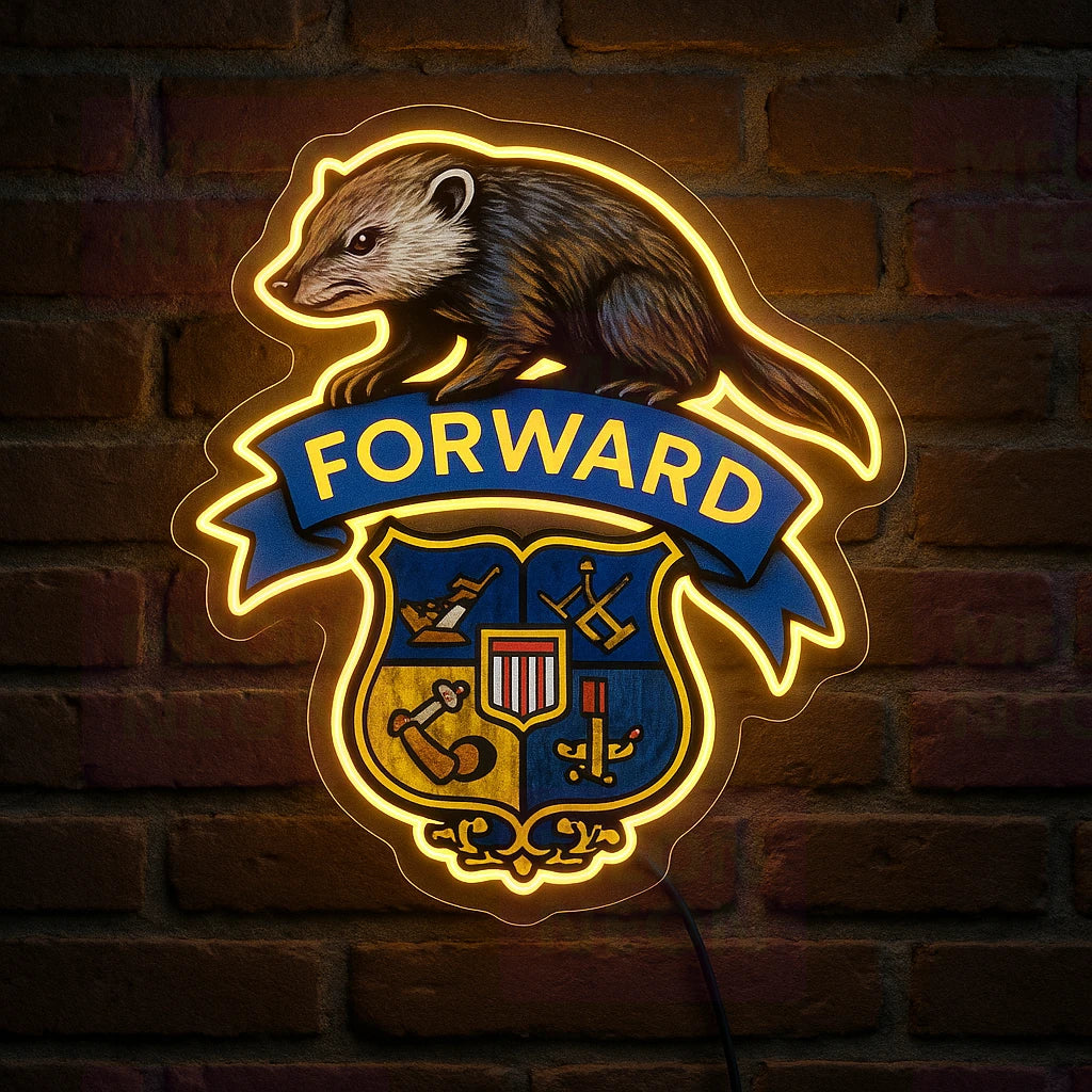 Wisconsin Forward Sign Forward Wisconsin State Flag LED Neon Sign – MEON NEON