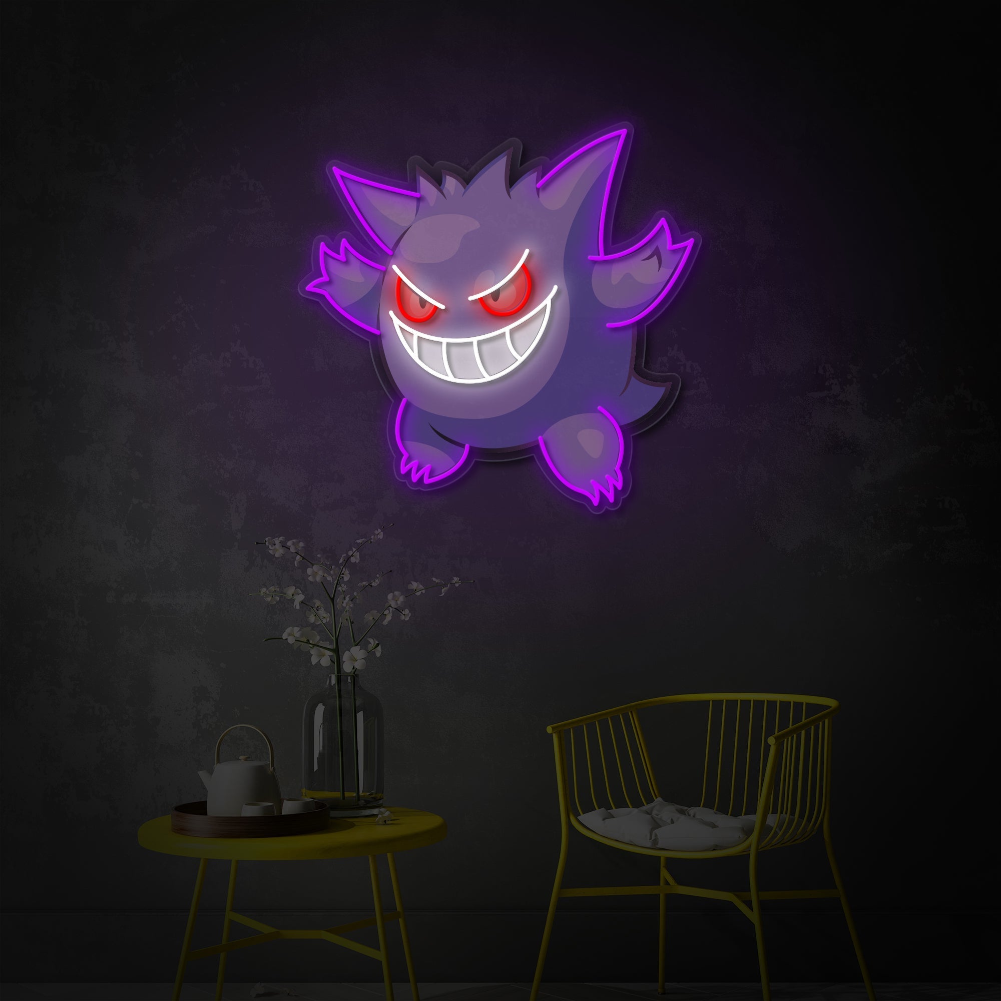 Gengar LED Neon Sign | Pokemon Wall Art
