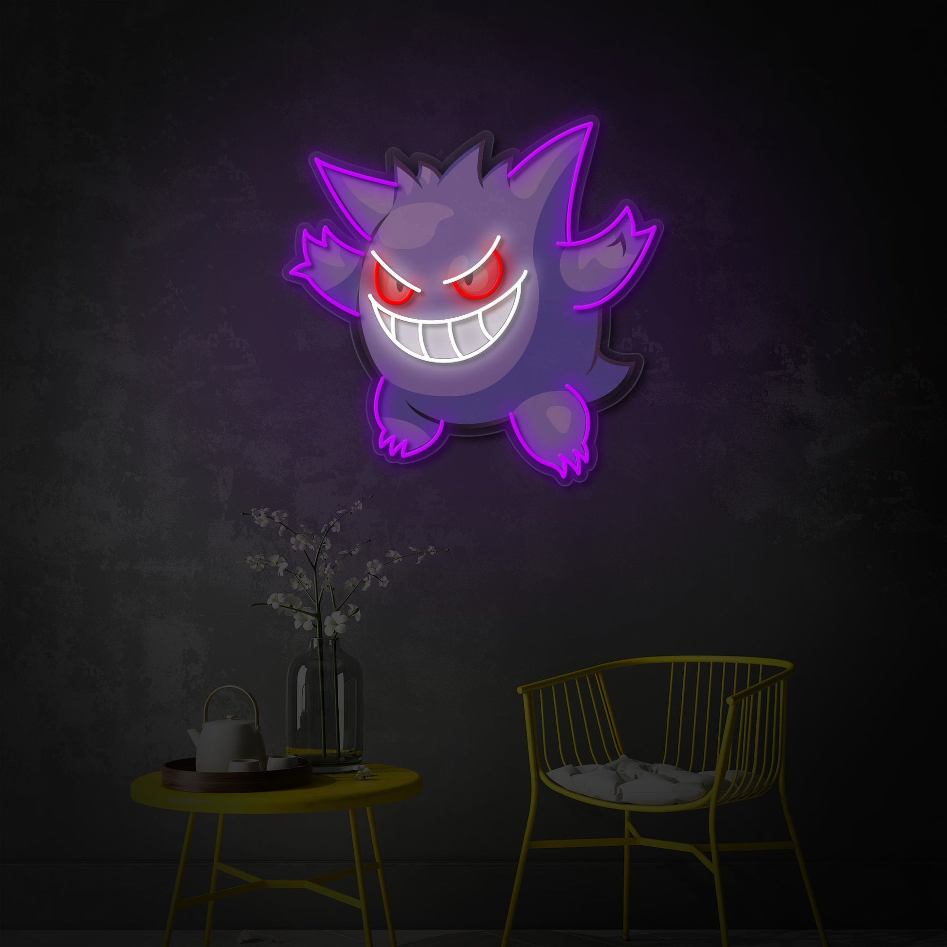 Gengar LED Neon Sign | Pokemon Wall Art - MEON NEON