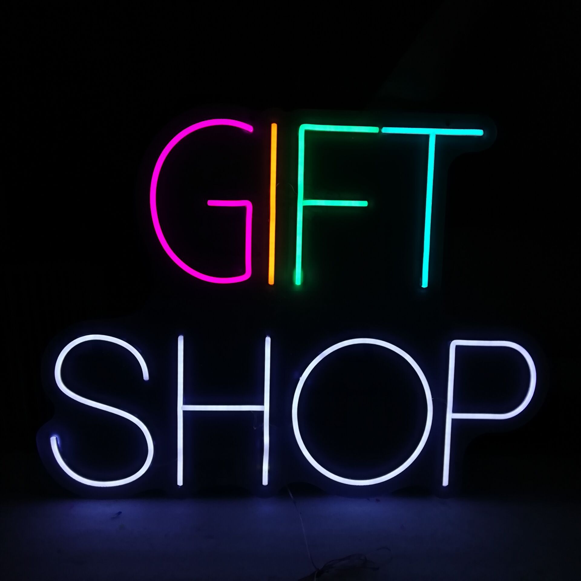 Gift Shop LED Neon Sign in Cool White