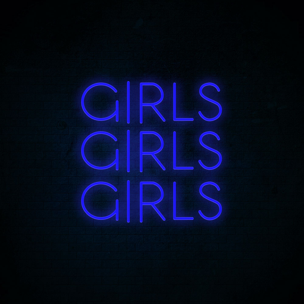 Girls Girls Girls LED Neon Sign