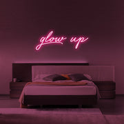 Glow Up LED Neon Sign in Hot Pink