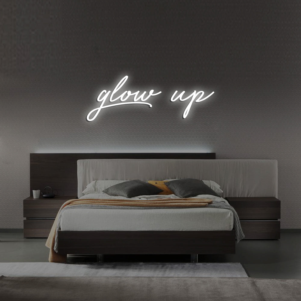 Glow Up LED Neon Sign in Cool White