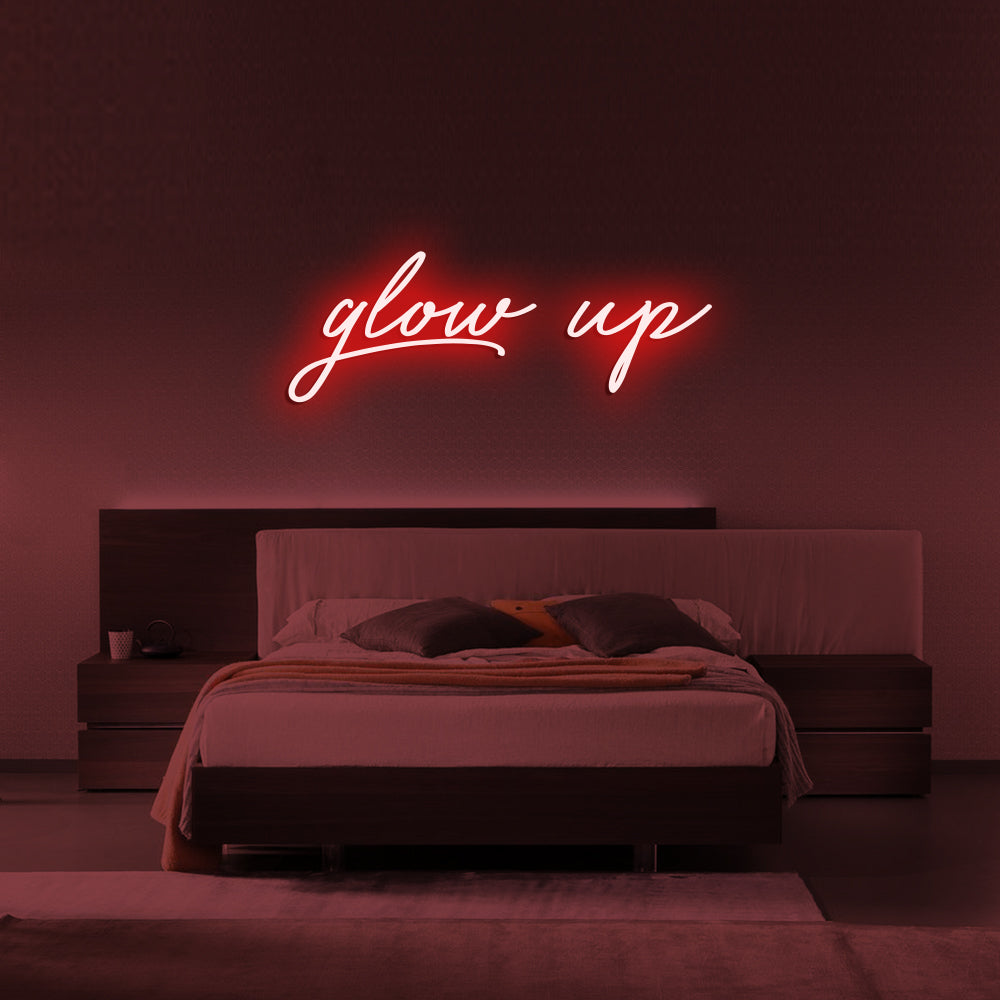 Glow Up LED Neon Sign in Red