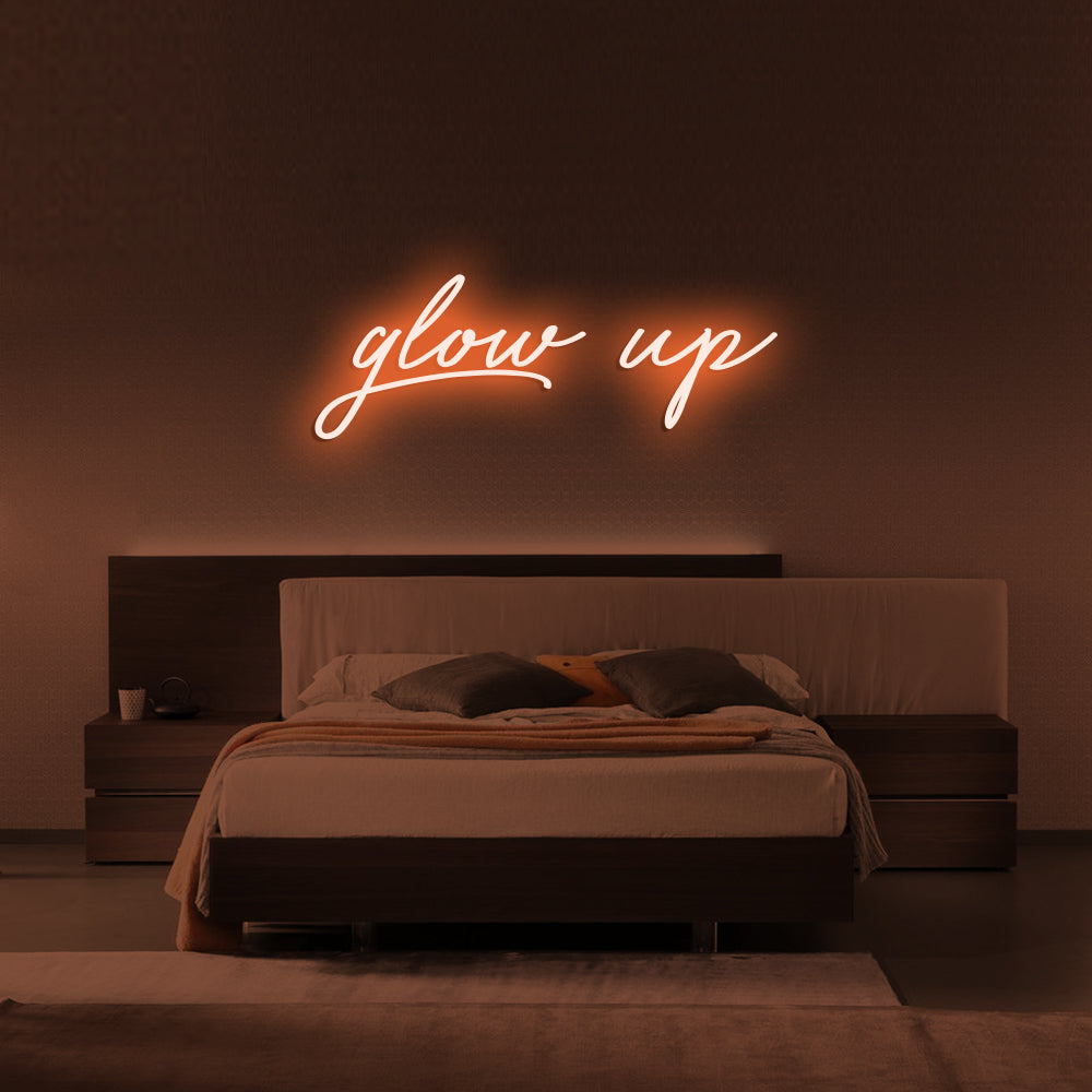 Glow Up LED Neon Sign in Orange