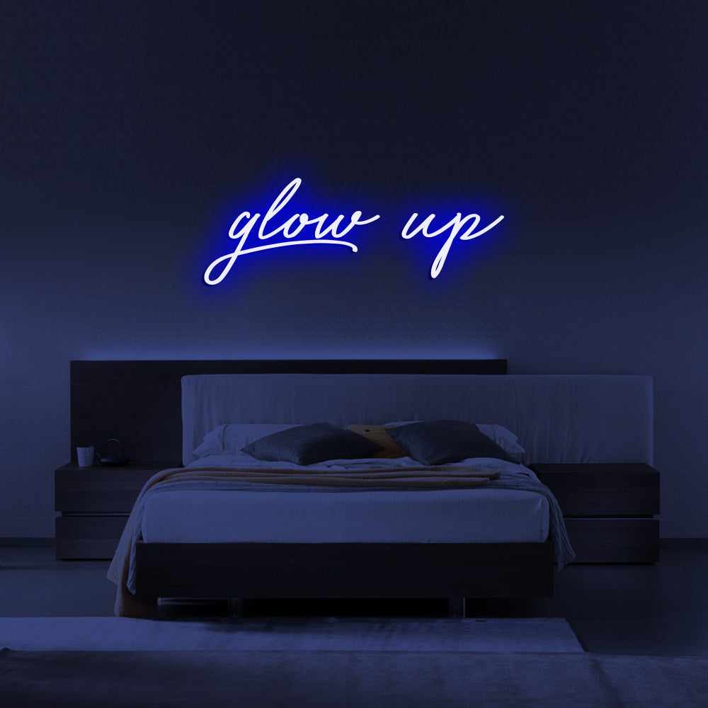 Glow Up LED Neon Sign in Blue