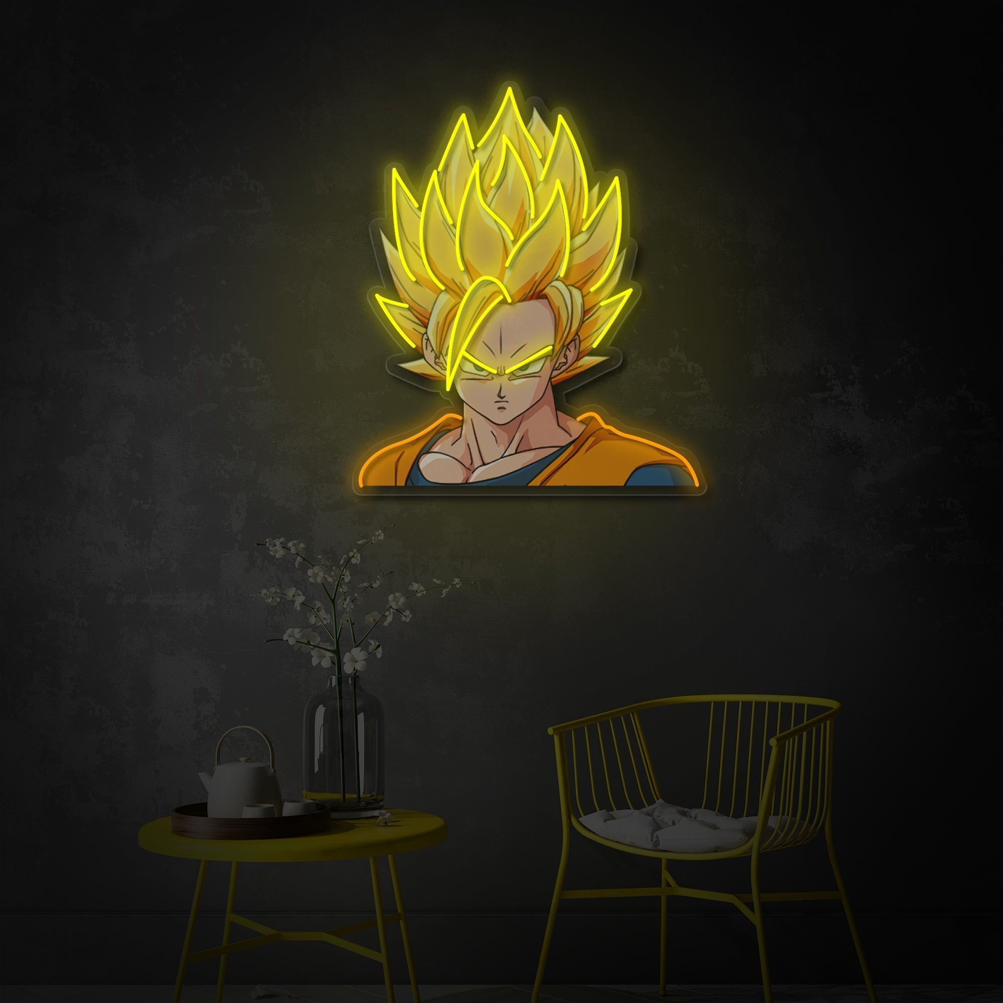 Goku LED Neon Sign | Anime Wall Decor - MEON NEON