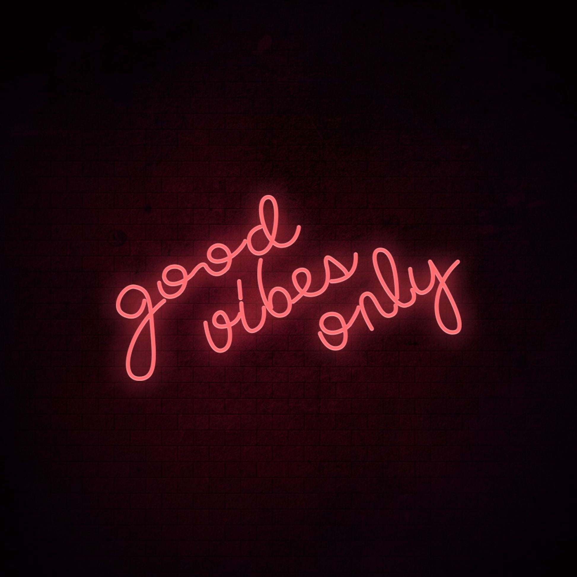 Good Vibes Only LED Neon Sign in Purple
