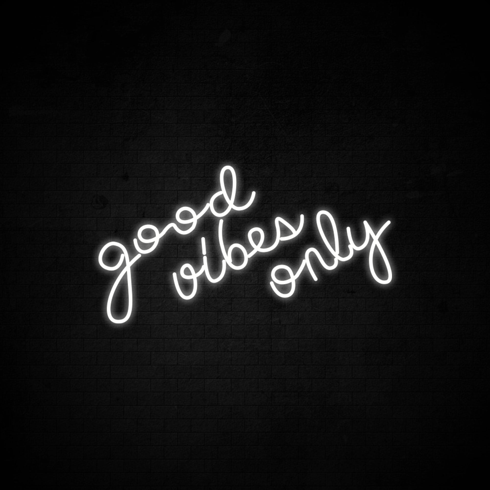Good Vibes Only LED Neon Sign in Warm White