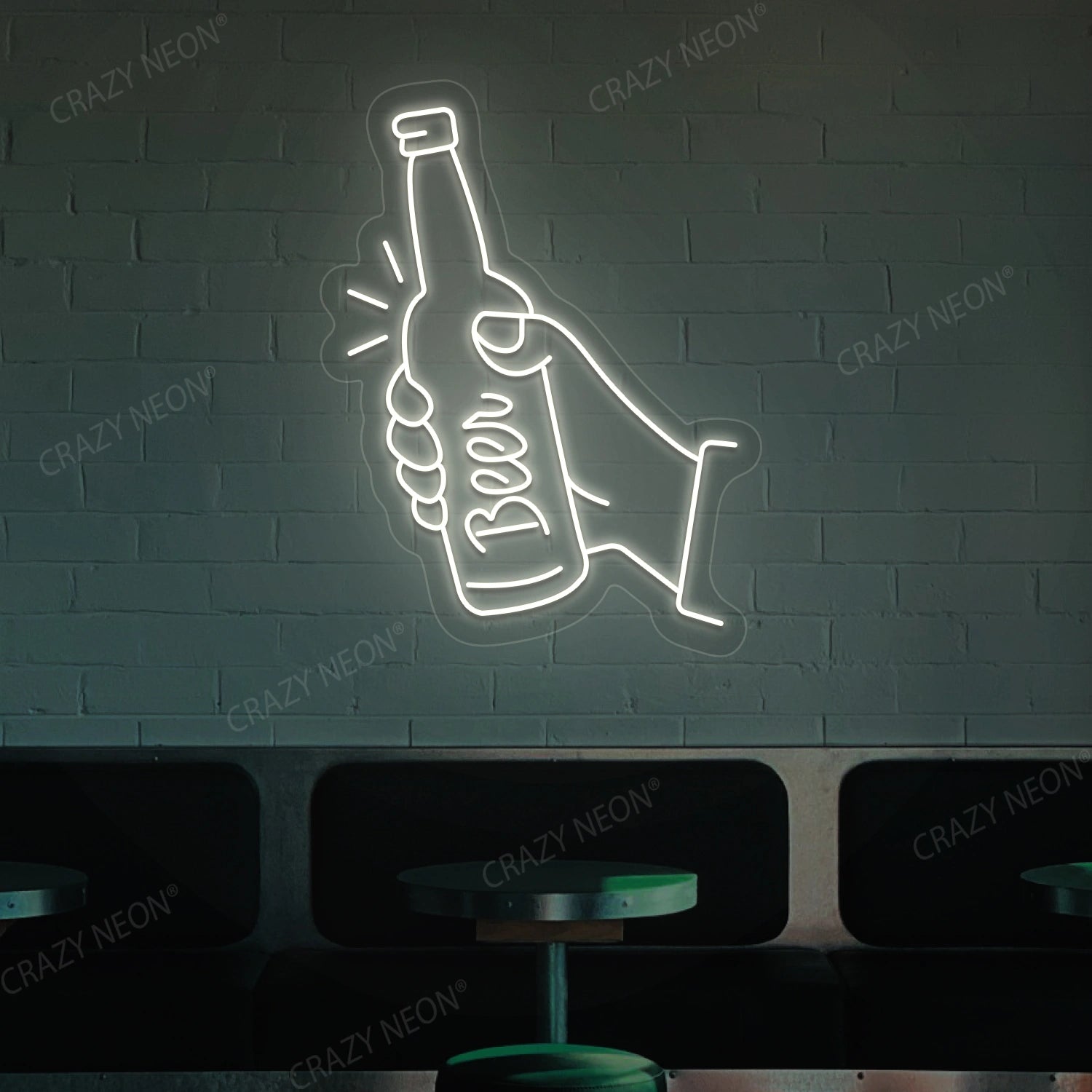 Hand Holding A Beer Neon Sign image 8
