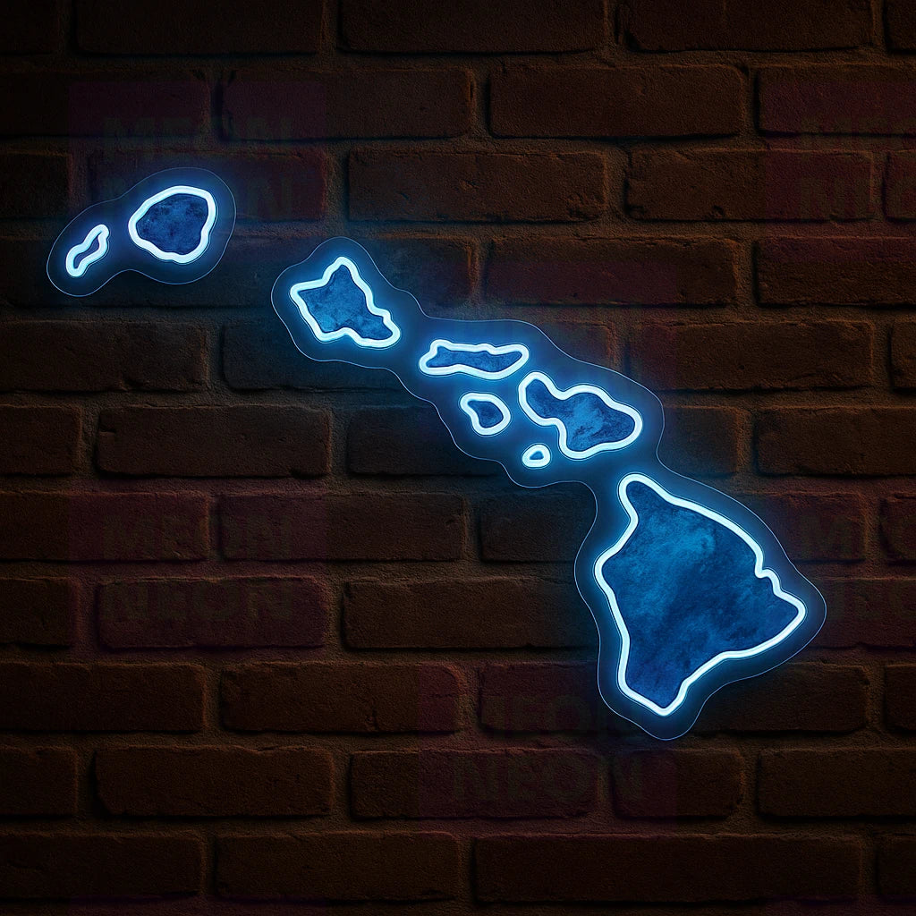 Hawaii Outline LED Neon Sign