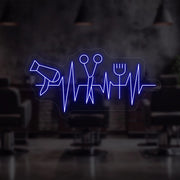 Heartbeat Hair Salon Neon Sign image 0