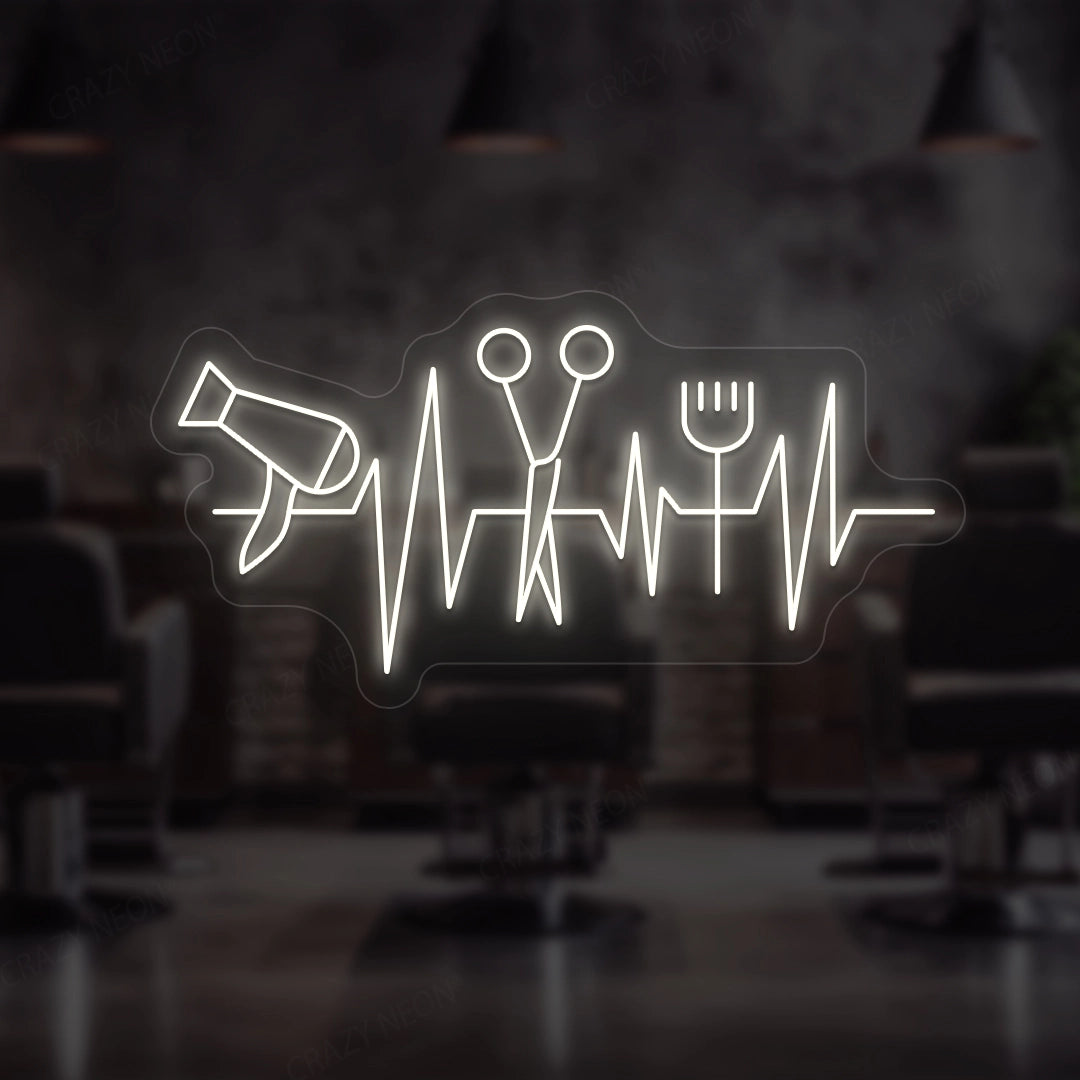 Heartbeat Hair Salon Neon Sign image 7