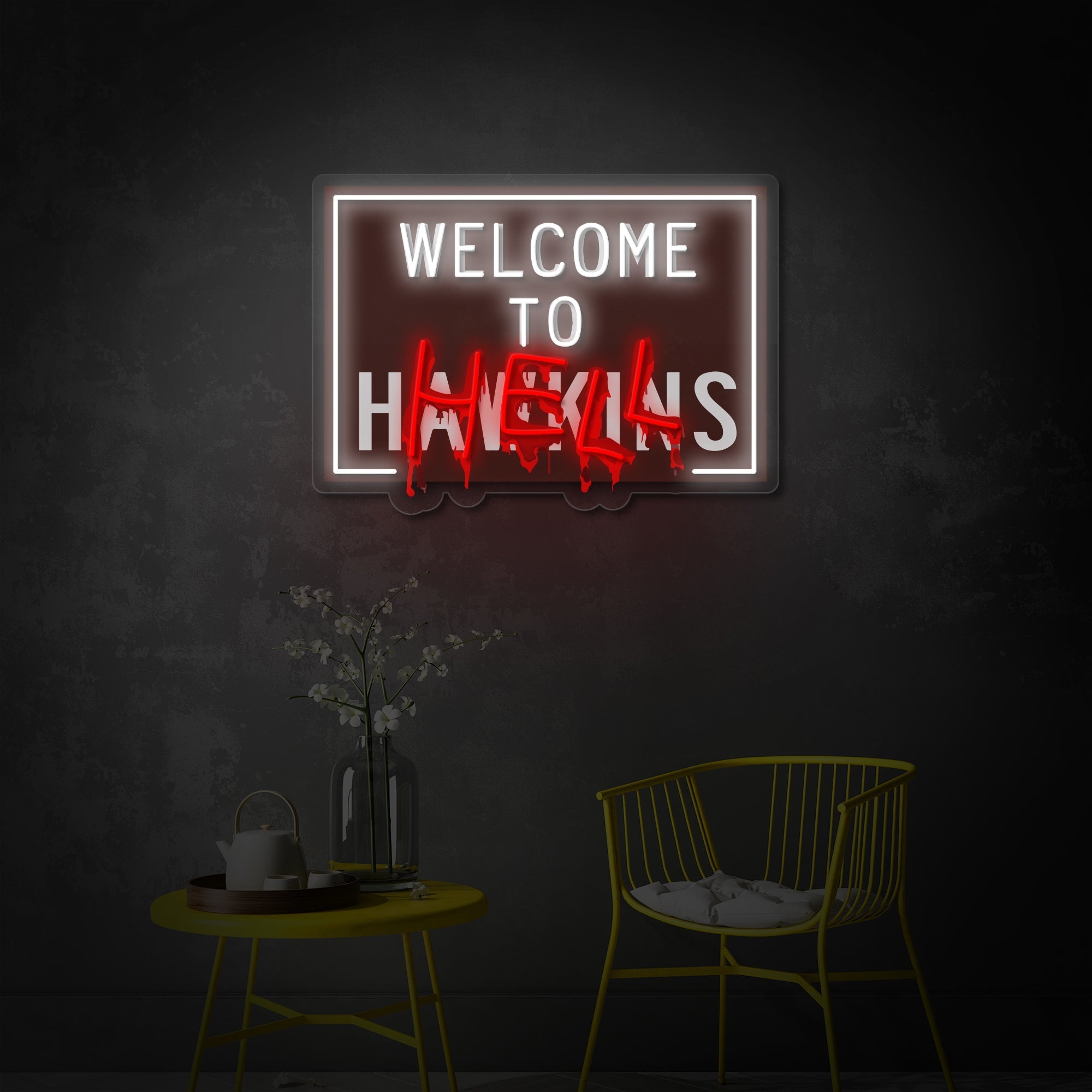 Hell Welcome LED Neon Sign | Gothic Wall Art - MEON NEON