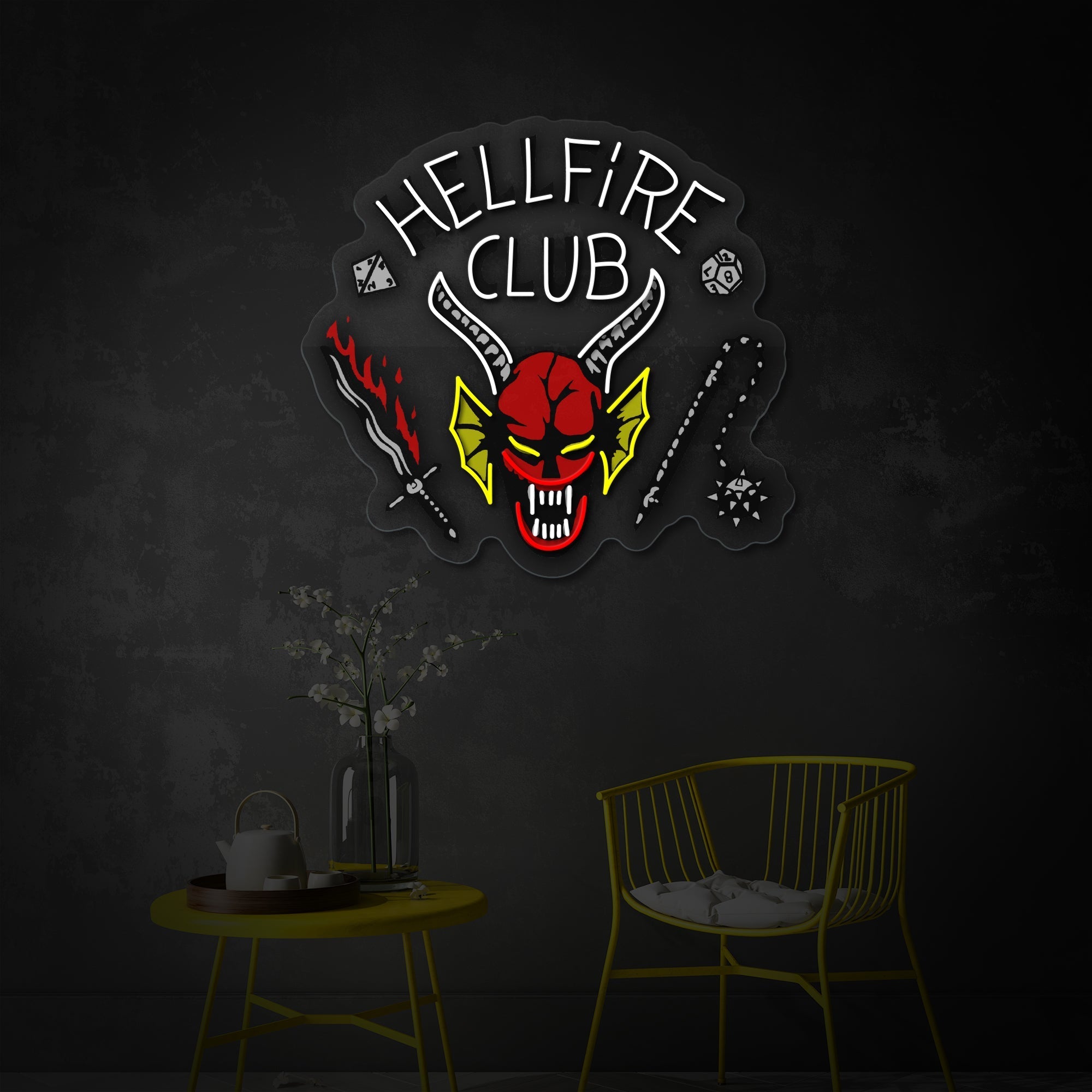 Hellfire Club LED Neon Sign | Stranger Things Wall Art