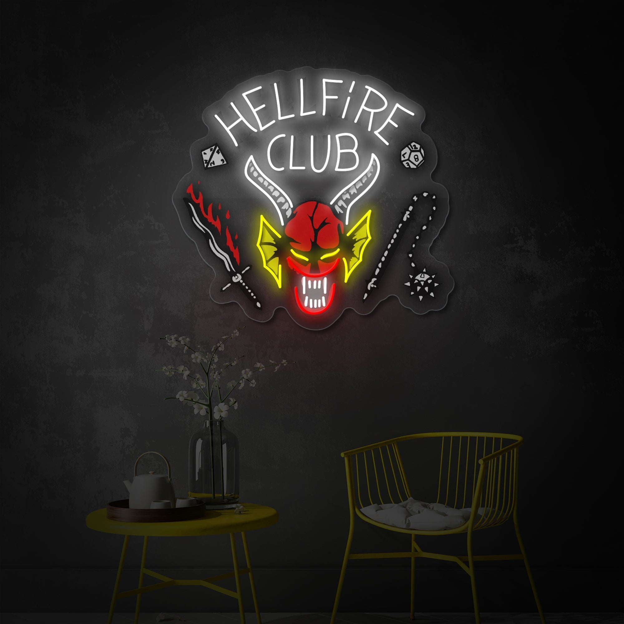 Hellfire Club LED Neon Sign | Stranger Things Wall Art