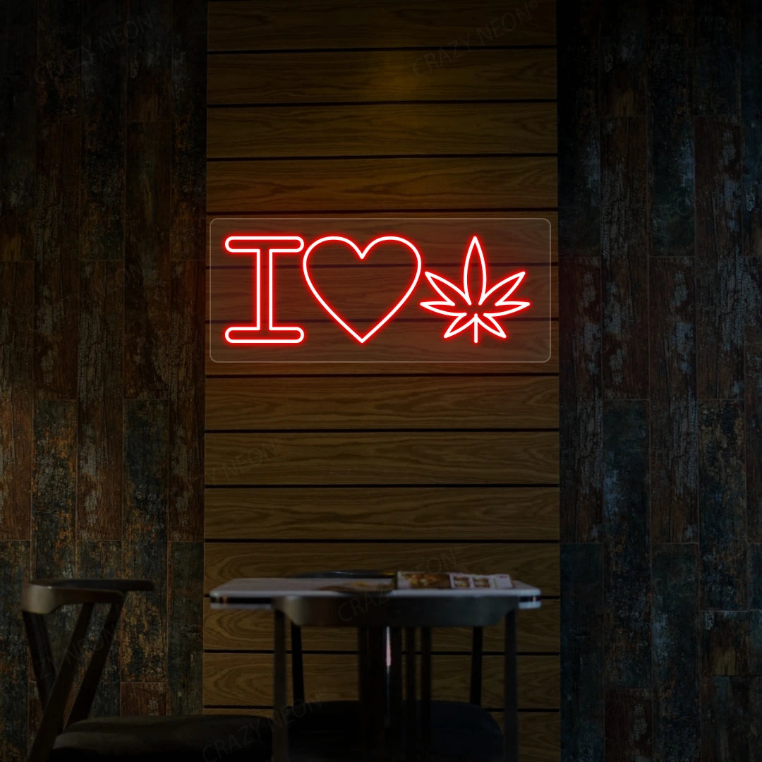 I Love Weed Neon Sign image 3