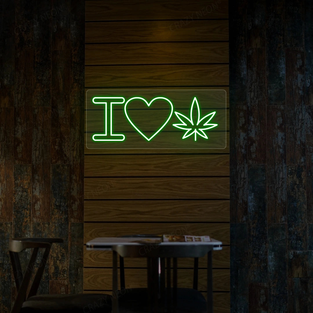 I Love Weed Neon Sign image 8
