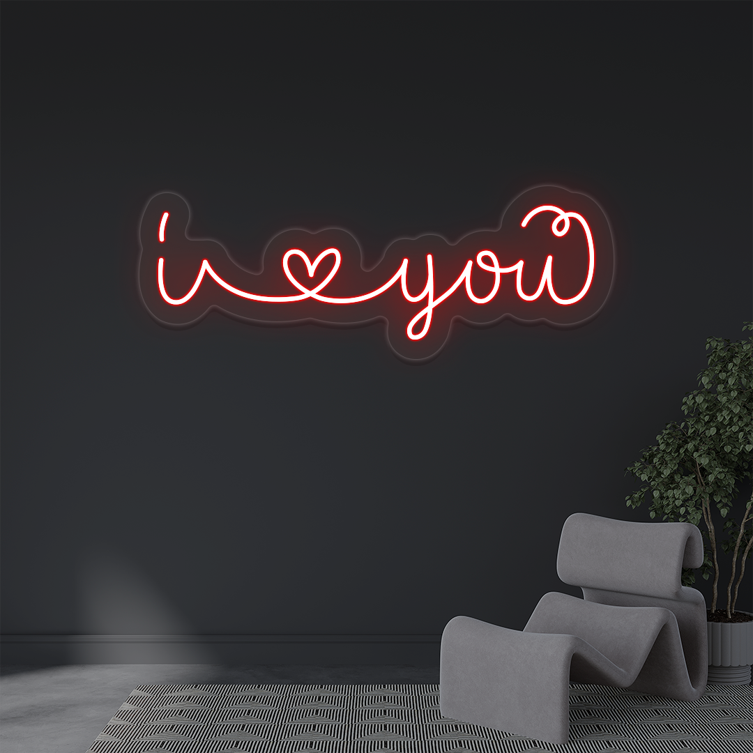 I Love You Neon Sign image 0