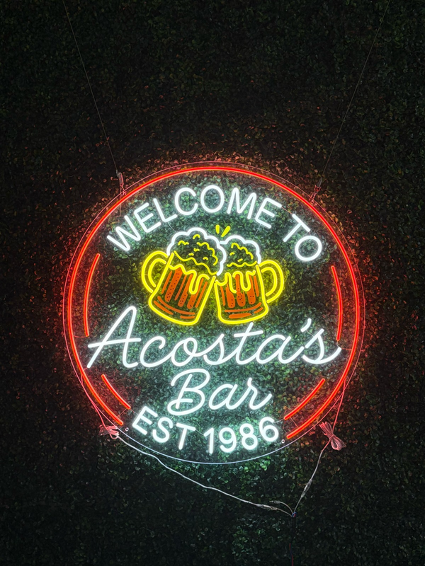 Welcome to Acosta's Bar Custom Neon Sign
