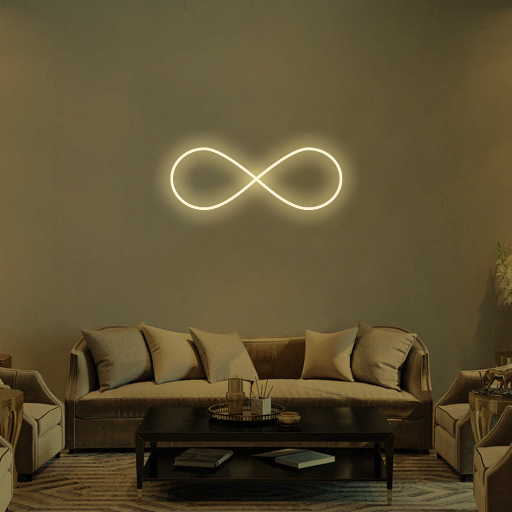 Infinity Symbol LED Neon Sign in Warm White