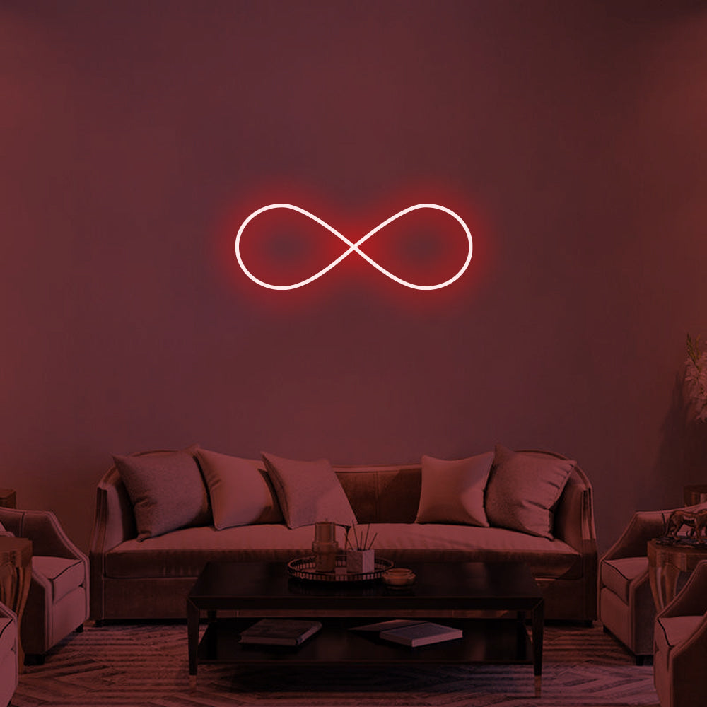 Infinity Symbol LED Neon Sign in Red