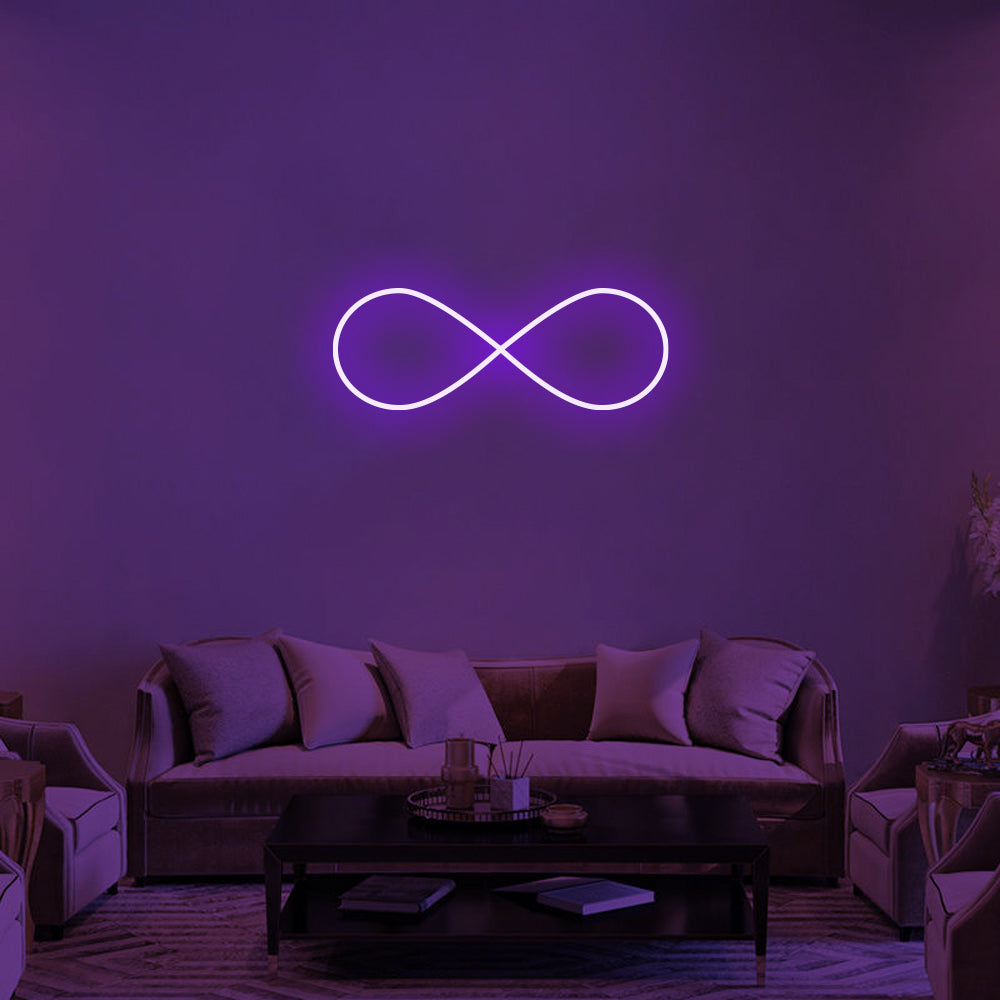Infinity Symbol LED Neon Sign in Purple
