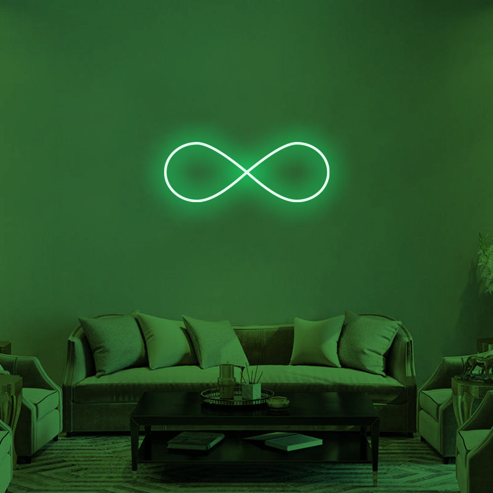 Infinity Symbol LED Neon Sign in Green