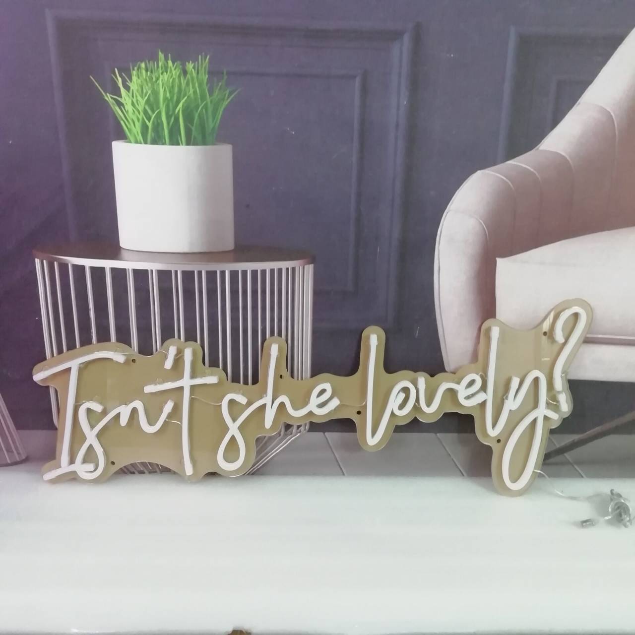Isn't She Lovely LED Neon Sign in Purple
