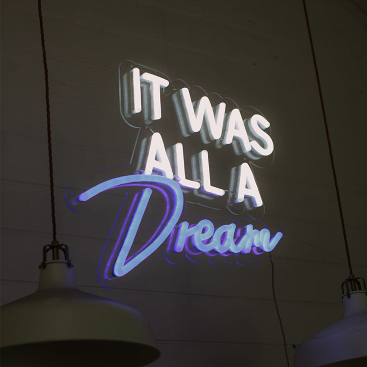 It Was All a Dream LED Neon Sign (Style 2) in Pink
